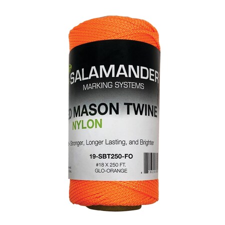 Sitepro Braided Twine, Flo Orange, 250ft, 12PK 19-SBT250-FO